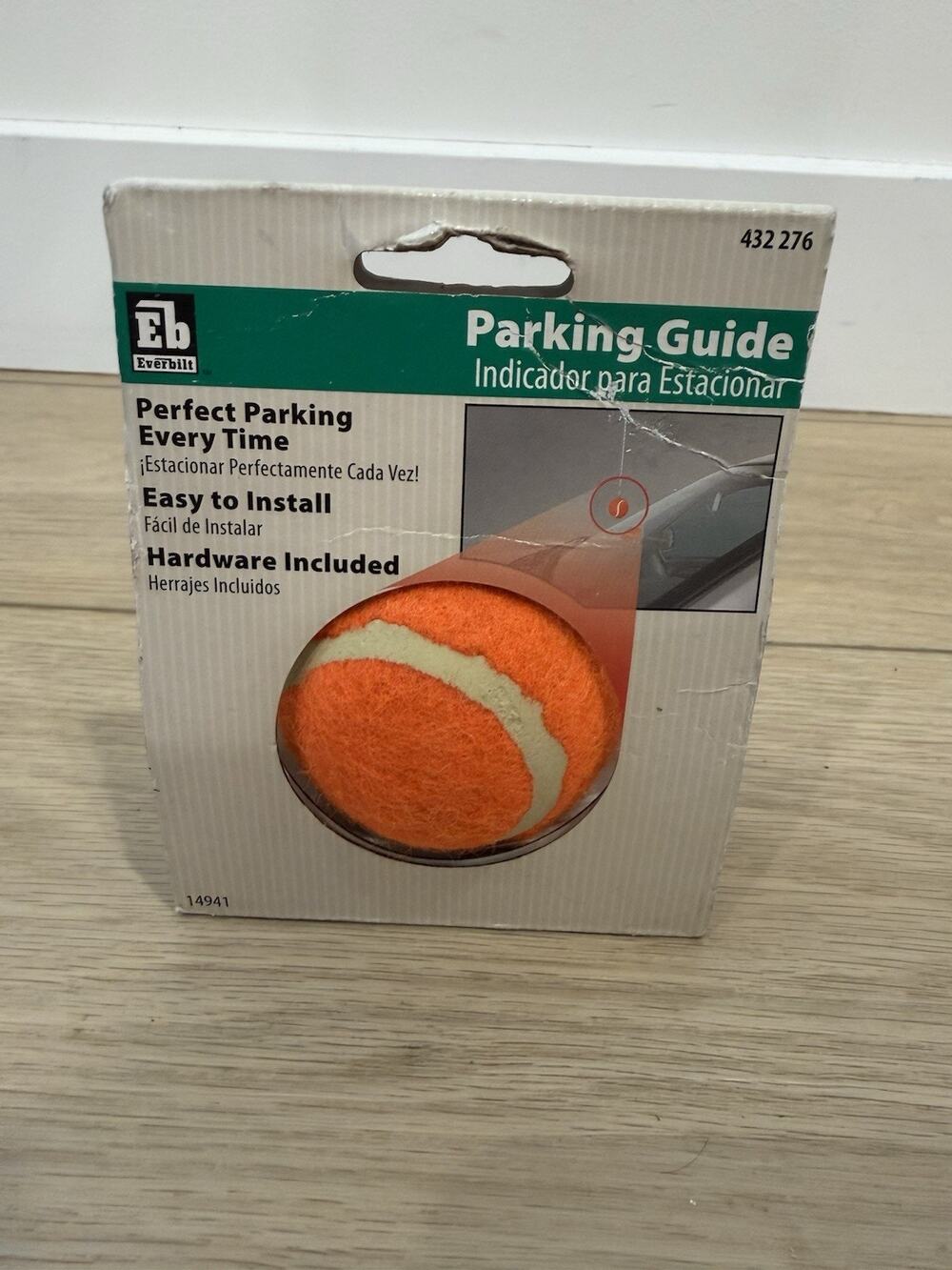 Garage Parking Guide Kit Orange Tennis Ball Hanging Car Stop Marker Everbilt